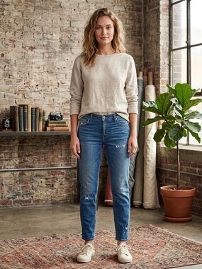 Holding Horses Distressed Straight Leg Jeans Size 25